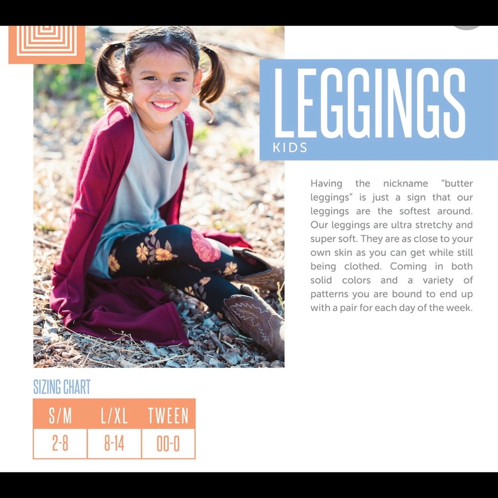LuLaRoe Kids Leggings - Picture 2 of 2